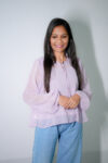 Ruffled Peplum Chiffon Top