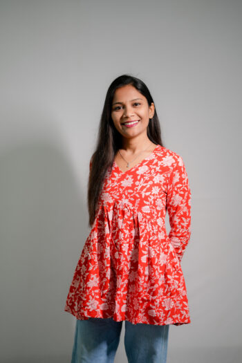 Red Floral Top