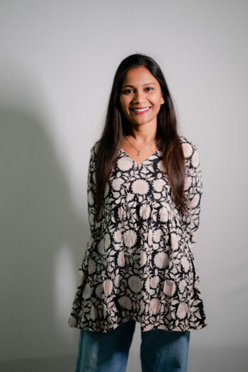 floral flared top