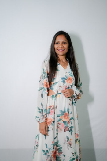 Side Cut Georgette Maxi Dress with Pocket