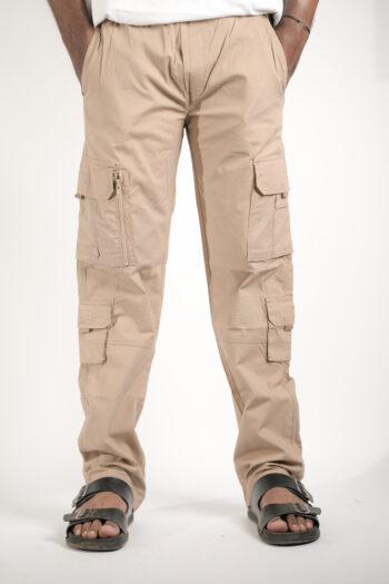 Cream 9-Pocket Cargo Pant